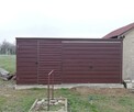 Garaż blaszany 5x5,5 m brama uchylna + drzwi + okno - 4