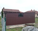 Garaż blaszany 5x5,5 m brama uchylna + drzwi + okno - 2