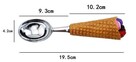 Ozdobna łyżka do lodów 42mm metalowa w kształcie loda - 6