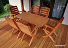 Meble tarasowe, ogrodowe , drewniane, składane typ T - 4