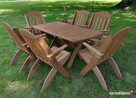 Komplet meble ogrodowe drewniane tarasowe typ X lamel nr 2 - 4
