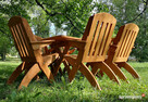Komplet meble ogrodowe drewniane tarasowe typ X lamel nr 2 - 2