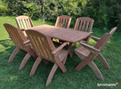 Komplet meble ogrodowe drewniane tarasowe typ X lamel nr 2 - 3