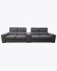 Sofa Loft 89 z relaksami w tkaninie Pisello - 1