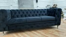 Chesterfield kwadratowy glamour f s chrom ludwik sofa kanapa - 10