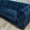 Chesterfield kwadratowy glamour f s chrom ludwik sofa kanapa - 1