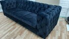 Chesterfield kwadratowy glamour f s chrom ludwik sofa kanapa - 3