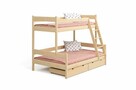 Piętrowe potrójne łóżko dziecięce FAMILY 100% sosnowe PL - 15