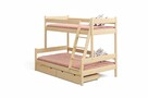 Piętrowe potrójne łóżko dziecięce FAMILY 100% sosnowe PL - 3