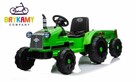 Traktor na akumulator Lean Cars CH9959 z przyczepą Zielony - 2