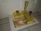 Szklany(kryształowy)zestaw toaletowy -ART DECO- - 8