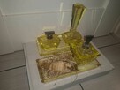 Szklany(kryształowy)zestaw toaletowy -ART DECO- - 2