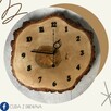 Zegar ścienny z plastra drewna, dąb, brzoza, jesion, wiąz, - 2