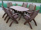 Zestaw mebli ogrodowych 6 krzeseł + stół owalny typ X - 8
