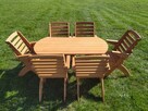 Zestaw mebli ogrodowych 6 krzeseł + stół owalny typ X - 4