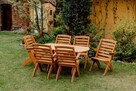 Zestaw mebli ogrodowych 6 krzeseł + stół owalny typ X - 6