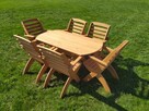 Zestaw mebli ogrodowych 6 krzeseł + stół owalny typ X - 3