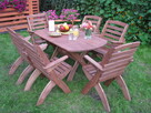 Zestaw mebli ogrodowych 6 krzeseł + stół owalny typ X - 9