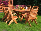 Zestaw mebli ogrodowych 6 krzeseł + stół owalny typ X - 1