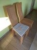 Stół dębowy ze szklanym blatem plus 4 krzesła solidny, por - 8