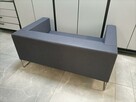 Nowa Sofa biurowa Noti Tritos szara grafit eko skóra FV - 7