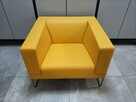 Nowy Fotel biurowy Noti Tritos żółty marigold eko skóra FV - 2