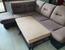 Narożnik (sofa) z funkcją spania oraz pufa - 5