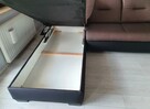 Narożnik (sofa) z funkcją spania oraz pufa - 4