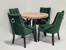 Zestaw stół drewniany + krzesła tapicerowane szare Producent - 1