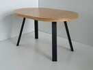 Zestaw stół drewniany + krzesła tapicerowane szare Producent - 4