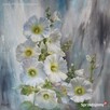 Kwiaty Malwy, ręcznie mal. olejny, L. Olbrycht - 1