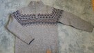 Sweter męski gruby szary - 1