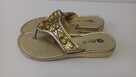 Buty damskie – japonki złote „Queen”, do sprzedania - 4