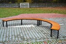 Ławka stalowa półokrągła bez oparcia miejska ŁUK W176 - 9