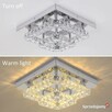 Lampa LED Kwadratowa Zdobiona Szklanymi Kryształami - 4