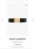 Pasek damski skórzany Saint Laurent Rozmiar S (85 cm) - 3