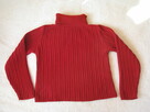 Elegancki, czerwony sweterek z golfem, rozm. M/L - 3