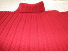 Elegancki, czerwony sweterek z golfem, rozm. M/L - 8