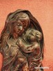 Stara duża figura Matka Boża z dzieciątkiem Jezus na ścianę - 2