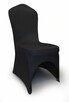Czarne elastyczne pokrowce na krzesła bankietowe - 1