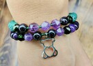 Bransoletka z ametystem, jadeitem lawendowym - 2