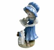 Figurka porcelanowa - dziewczynka z harfą i psem - 4