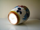 Ceramiczny wazon rękodzieło z motywem kwiatów 21 cm retro - 5