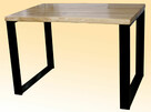 Stół dębowy na metalowych nogach, styl loft - 6