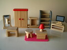 Drewniane mebelki do domku dla lalek – salon - 2