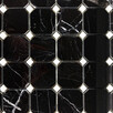 Mozaika z marmuru Black Silk + kostka Bianco Neve, octagon - 2