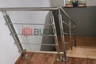 Balustrada Stal Nierdzewna Barierka Poręcz Szkło Pręt Słupek - 4
