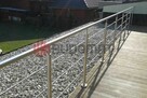 Balustrada Stal Nierdzewna Barierka Poręcz Szkło Pręt Słupek - 3