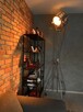 Lampa loft duża podłogowa filmowa teatralna PRL 1963 r - 8
