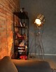 Lampa loft duża podłogowa filmowa teatralna PRL 1963 r - 4